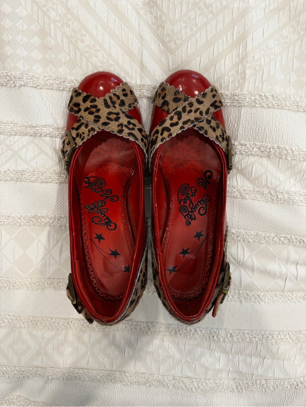Vintage Y2K Naughty Monkey Out Of Line 2 Red/Leopard Pumps - Picture 4 of 6